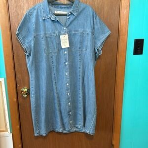 ASOS Curve NWT denium Jean dress light wash